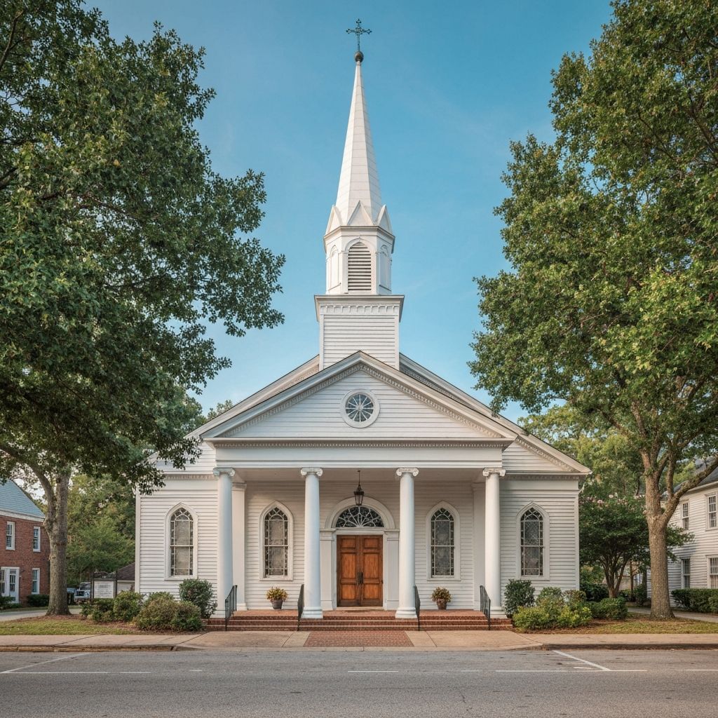 Exterior of All Saints Episcopal Church in Franklin, North Carolina
