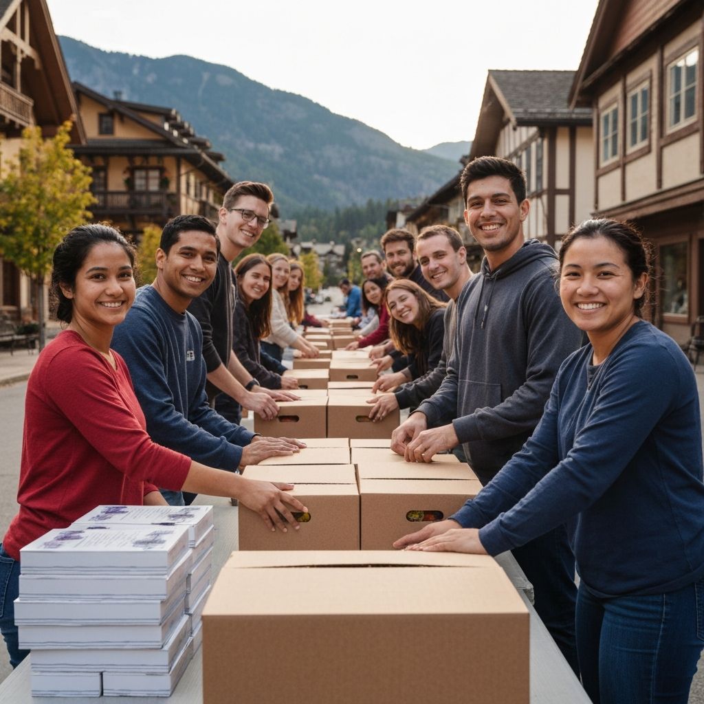 Church volunteers serving the local community