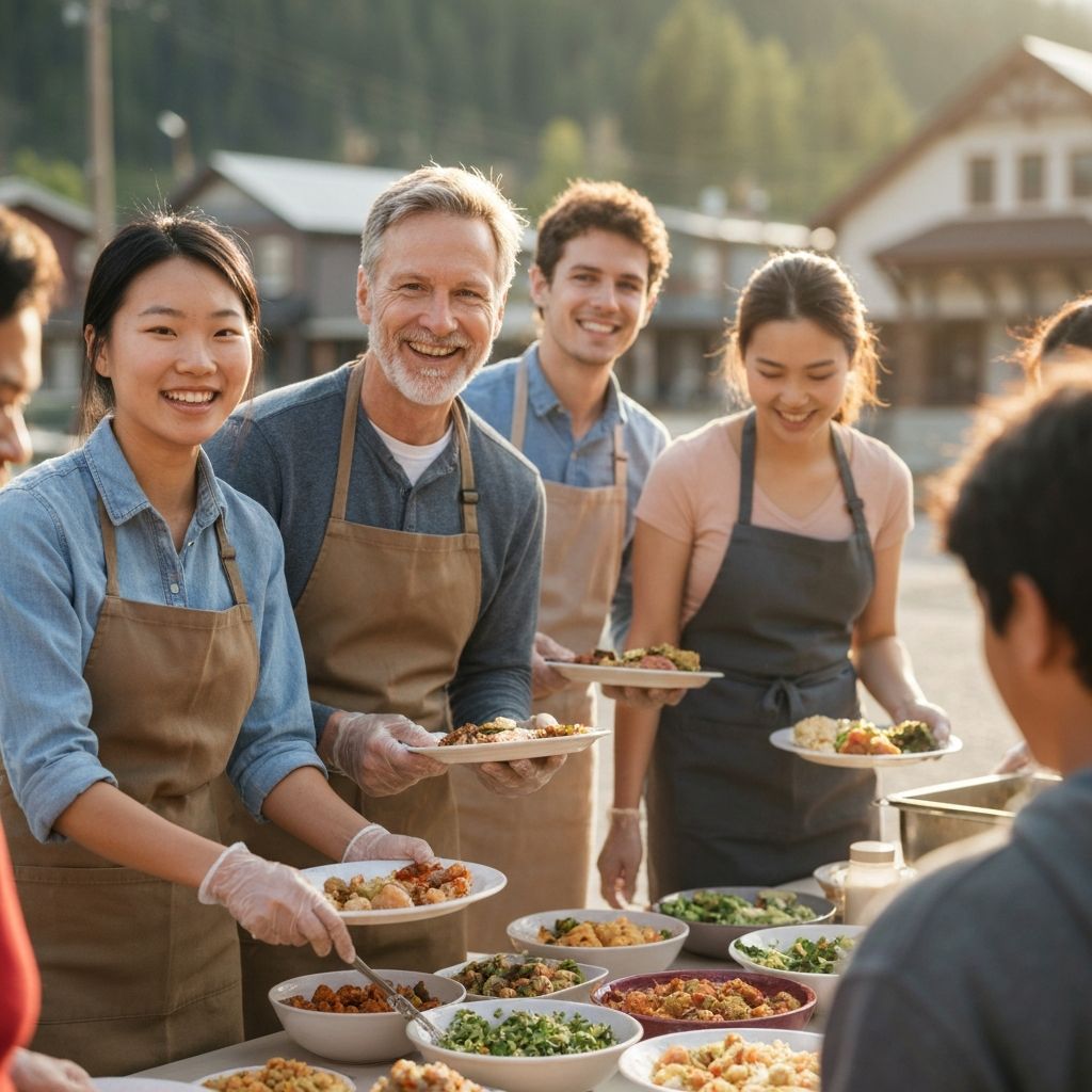 Church volunteers serving the local community